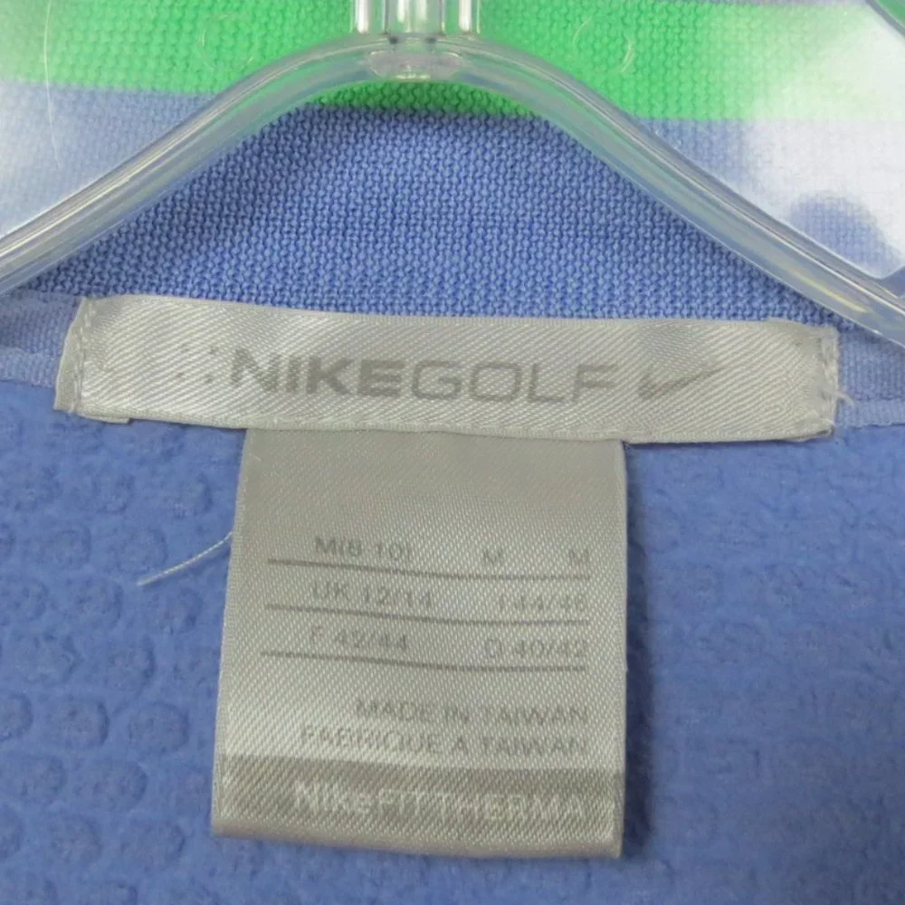 Nike Golf Jacket Blue Plush Soft Fit Therma Fleece Zip Up Ladies Athletic Size M